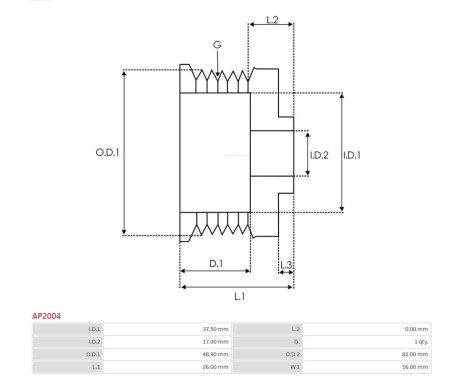 Belt pulley, alternator, Image 4