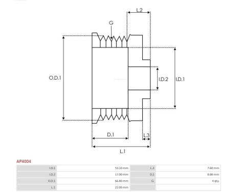 Belt pulley, alternator, Image 4