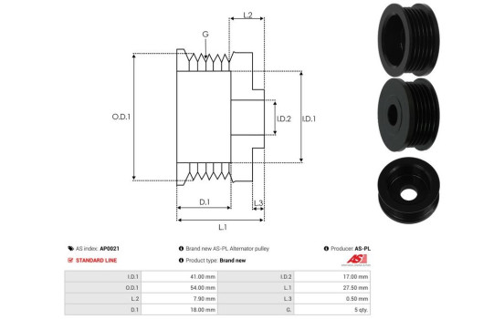 Belt pulley, alternator, Image 4