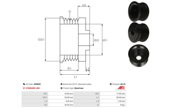 Belt pulley, alternator, Image 4