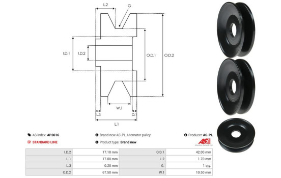Belt pulley, alternator, Image 4