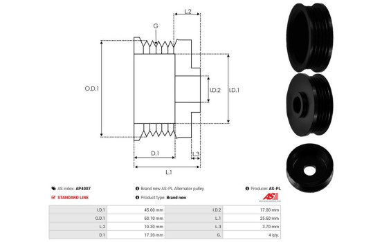Belt pulley, alternator, Image 4