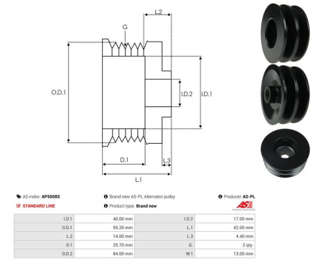 Belt pulley, alternator, Image 5