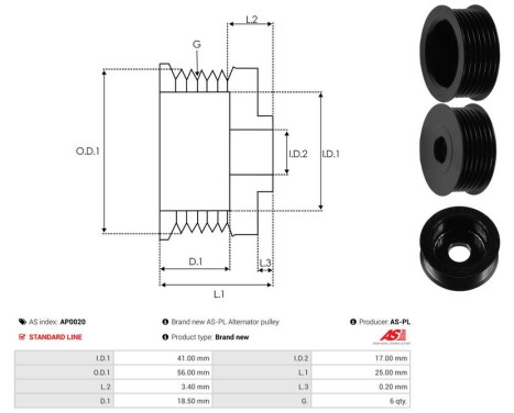 Belt pulley, alternator, Image 4