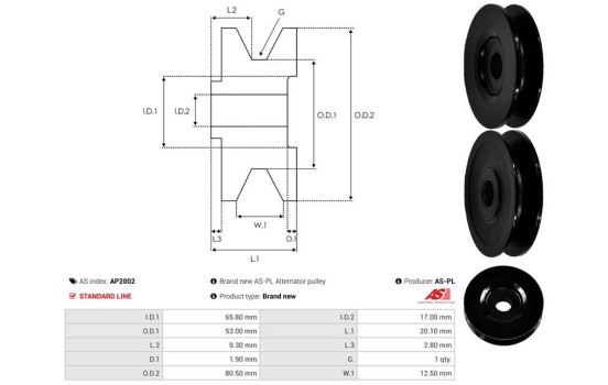 Belt pulley, alternator, Image 4