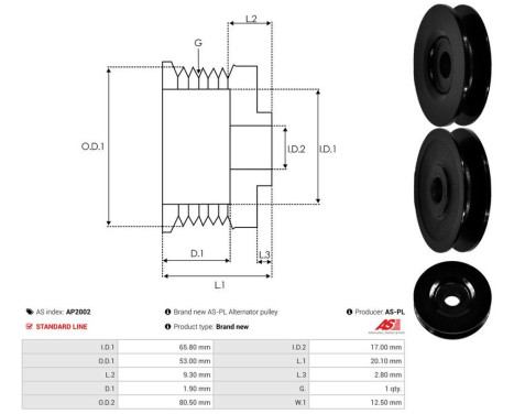 Belt pulley, alternator, Image 5