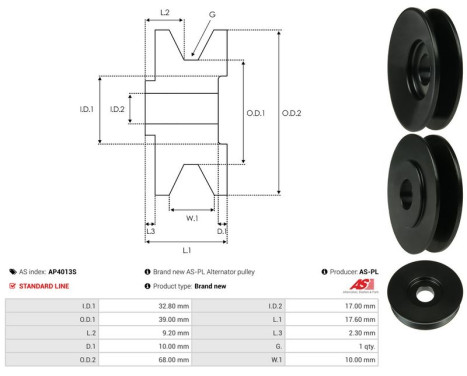 Belt pulley, alternator, Image 4