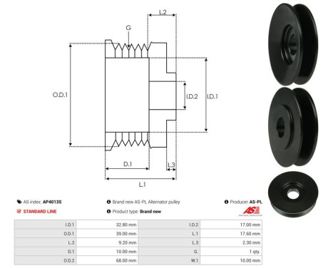 Belt pulley, alternator, Image 5