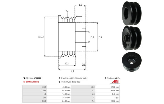 Belt pulley, alternator, Image 5