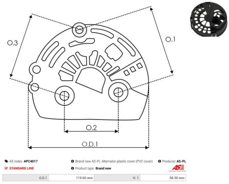 Protective cover, alternator/dynamo, Image 2