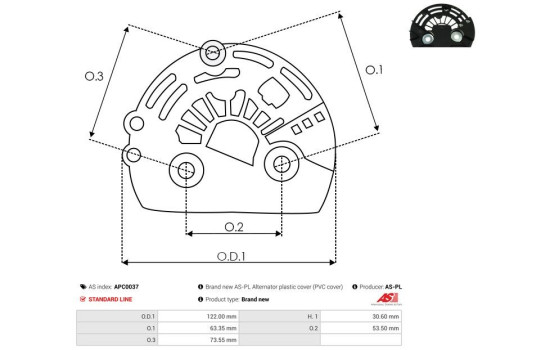 Protective cover, alternator/dynamo, Image 2