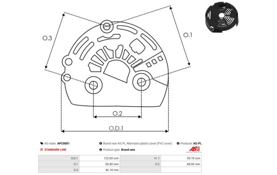 Protective cover, alternator/dynamo, Image 2