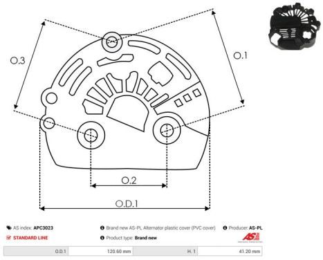 Protective cover, alternator/dynamo, Image 2