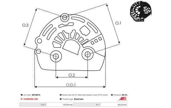 Protective cover, alternator/dynamo, Image 2