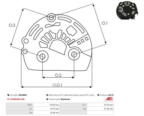 Protective cover, alternator/dynamo, Image 2