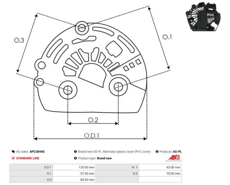 Protective cover, alternator/dynamo, Image 2
