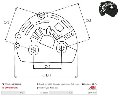 Protective cover, alternator/dynamo, Image 2