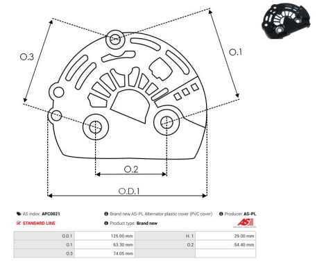 Protective cover, alternator/dynamo, Image 2