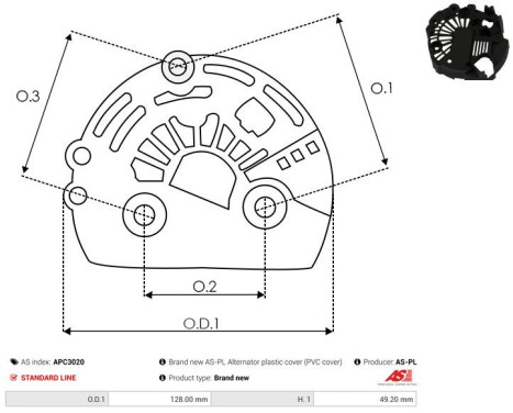 Protective cover, alternator/dynamo, Image 2