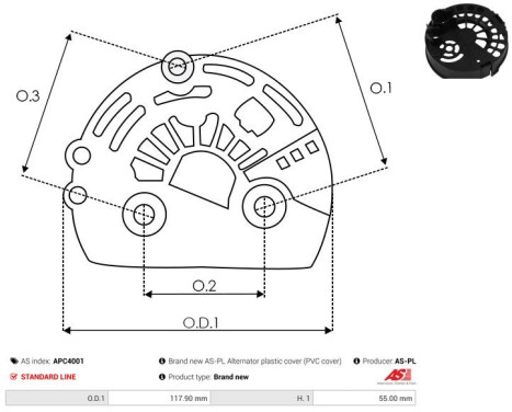Protective cover, alternator/dynamo, Image 2