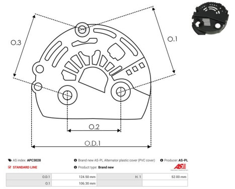 Protective cover, alternator/dynamo, Image 2