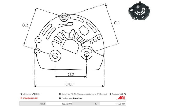 Protective cover, alternator/dynamo, Image 2
