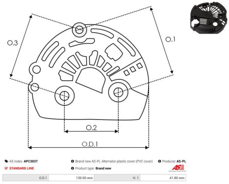 Protective cover, alternator/dynamo, Image 2