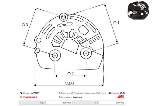 Protective cover, alternator/dynamo, Image 2