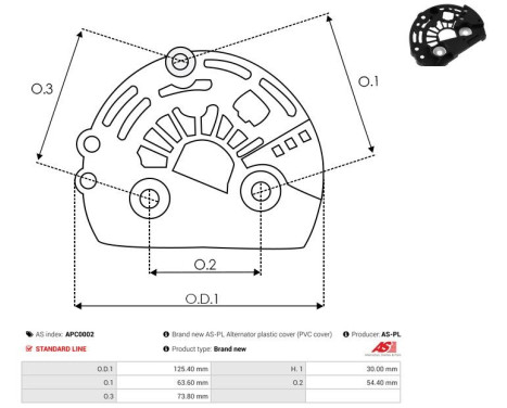 Protective cover, alternator/dynamo, Image 2