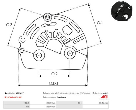Protective cover, alternator/dynamo, Image 2