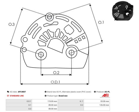 Protective cover, alternator/dynamo, Image 2