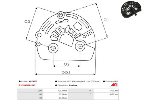 Protective cover, alternator/dynamo, Image 2