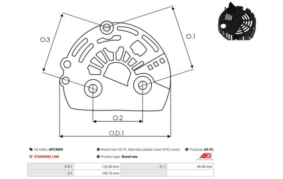 Protective cover, alternator/dynamo, Image 2