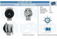 Alternator 015.002.065.100 PlusLine