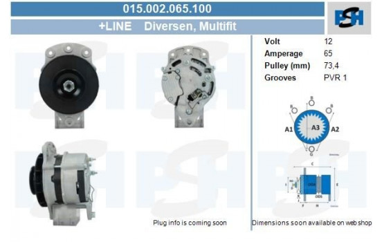 Alternator 015.002.065.100 PlusLine