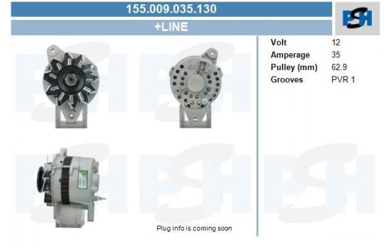 Alternator 155.009.035.130 PlusLine