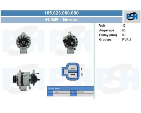 Alternator 165.823.060.080 PlusLine