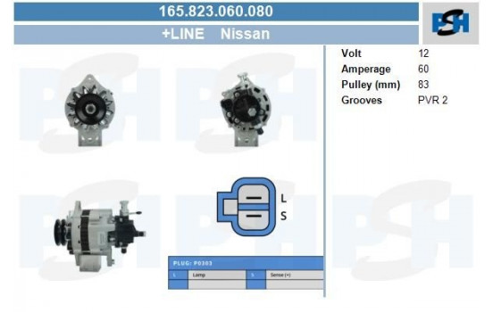 Alternator 165.823.060.080 PlusLine