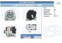 Alternator 215.583.220.004 PlusLine