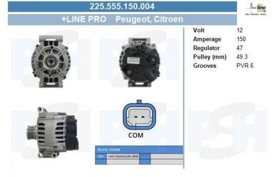 Alternator 225.555.150.004 PlusLine