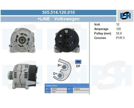 Alternator 305.514.120.010 PlusLine