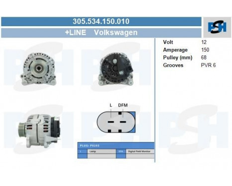 Alternator 305.534.150.010 PlusLine, Image 4