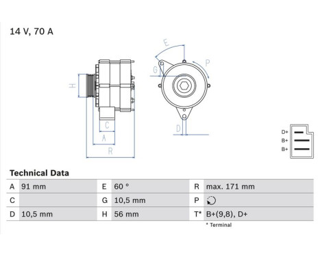 Alternator 3381 Bosch