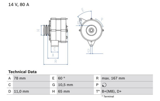 Alternator 3412 Bosch