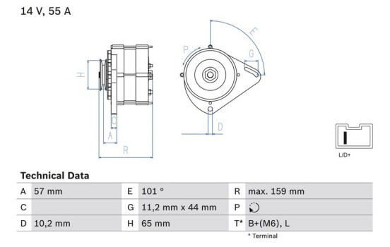 Alternator 3564 Bosch, Image 2