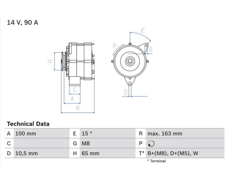 Alternator 3679 Bosch