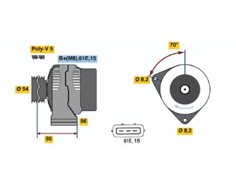 Alternator 3973 Bosch