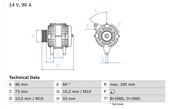 Alternator 4038 Bosch