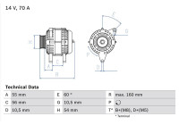 Alternator 4124 Bosch