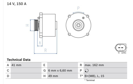 Alternator 4175 Bosch